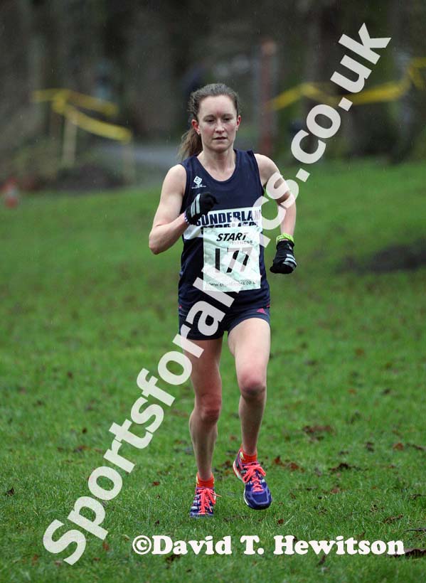 Alyson Dixon (Sunderland Strollers) wins the New Years Day Morpeth 11k Road Race. Photo: David T. Hewitson/Sports for All Pics